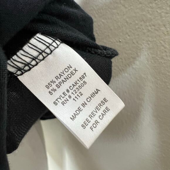 Culture Code Top LARGE Black Crochet Halter Jersey Knit Keyhole Flowy Chic NEW - Picture 9 of 11